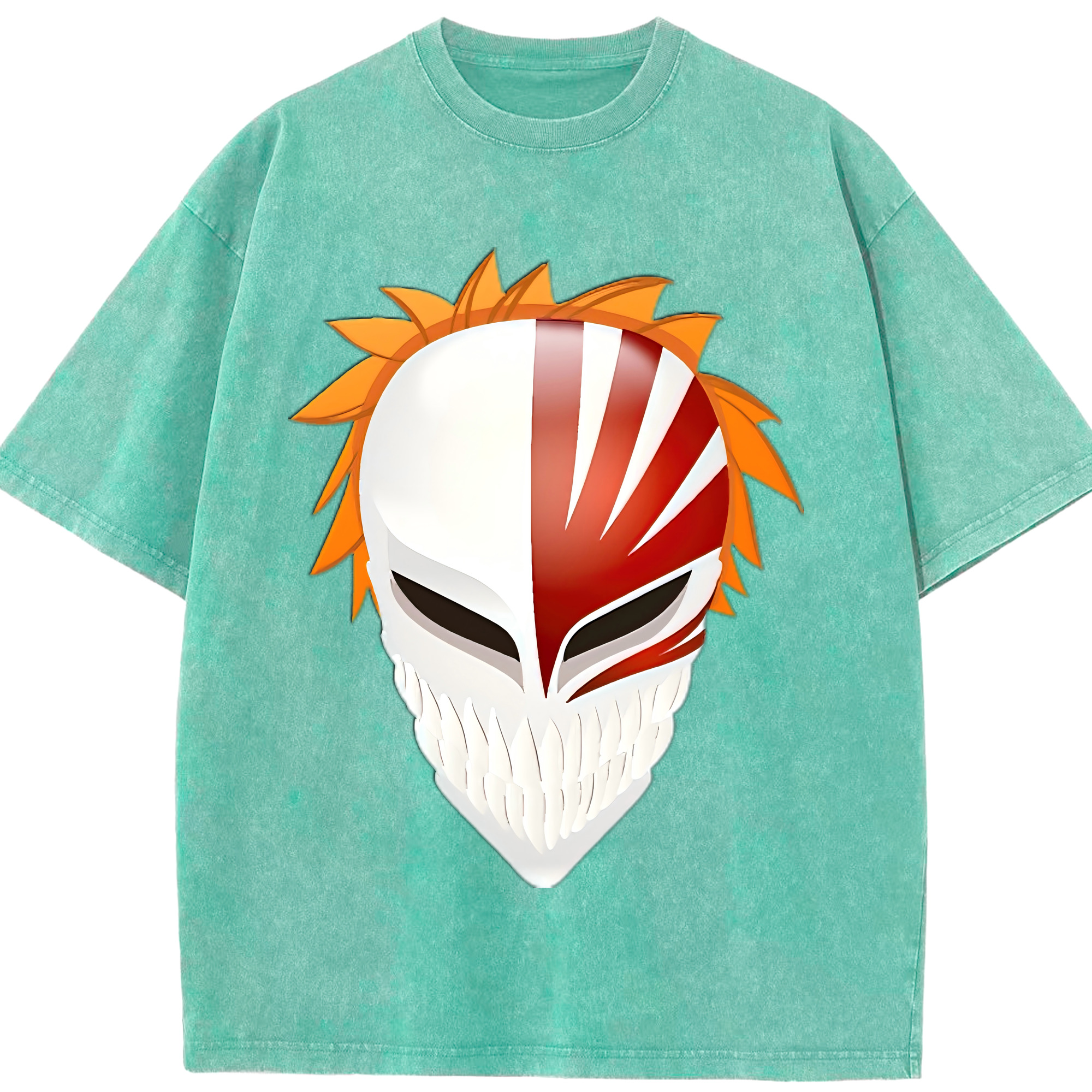 （画像用） ブリーチ 黒崎一護（くろさき いちご）BLEACH Kurosaki Ichigo 綿100% ヴィンテージ風 半袖Tシャツ（フロントプリント）
